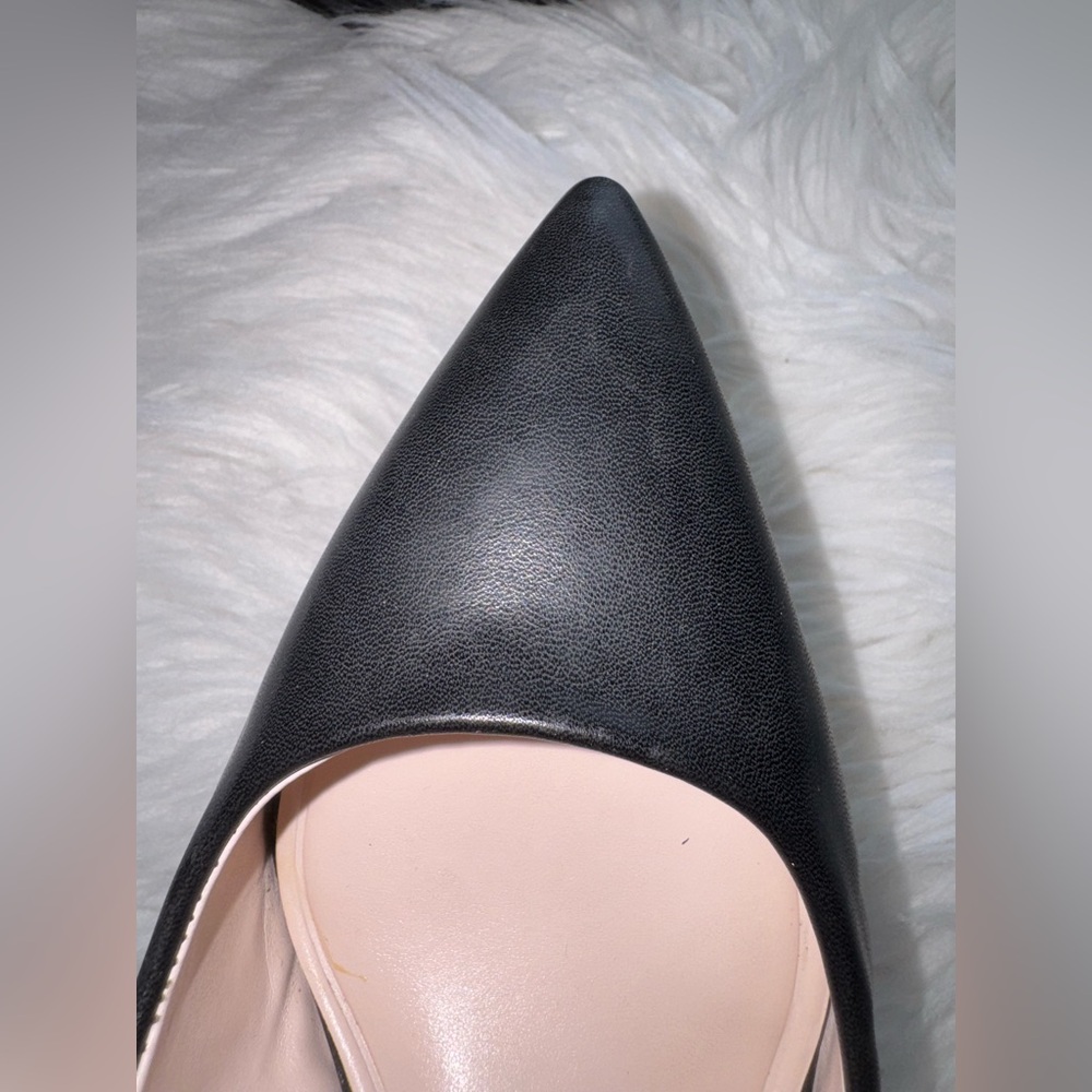 Mix No. 6 Black Pointed-Toe Wedge Pumps - Picture 4 of 8